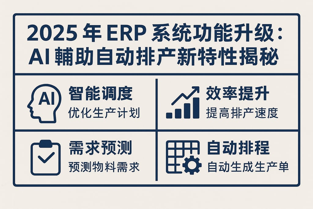 2025 年 ERP 系统功能升级：AI 辅助自动排产新特性揭秘
